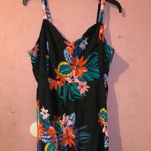Floral/Black Cami Dress